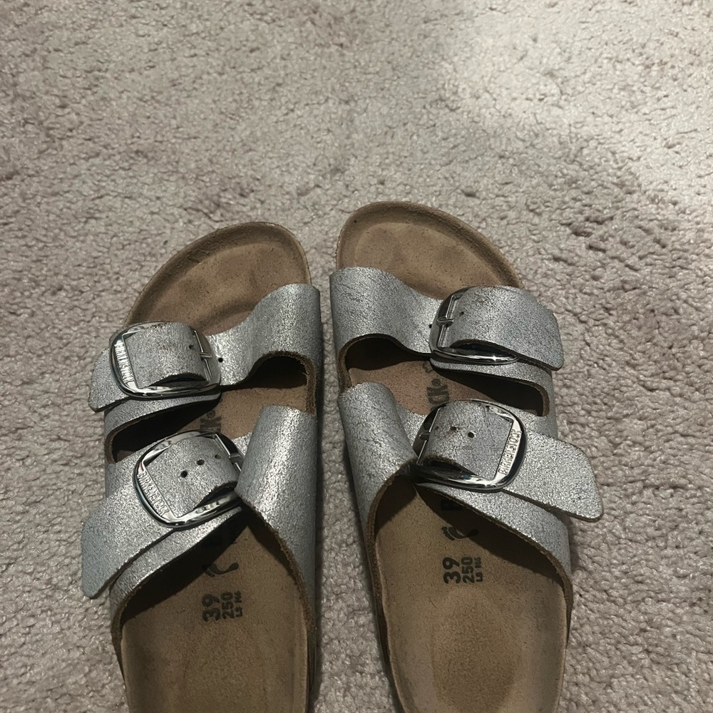 Silver Buckle Sandals Birkenstocks - Picture 6 of 6